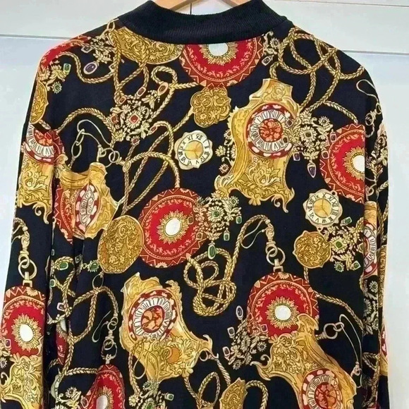 Vintage Bomber Gold Jacket Size: 16 - Picture 10 of 12